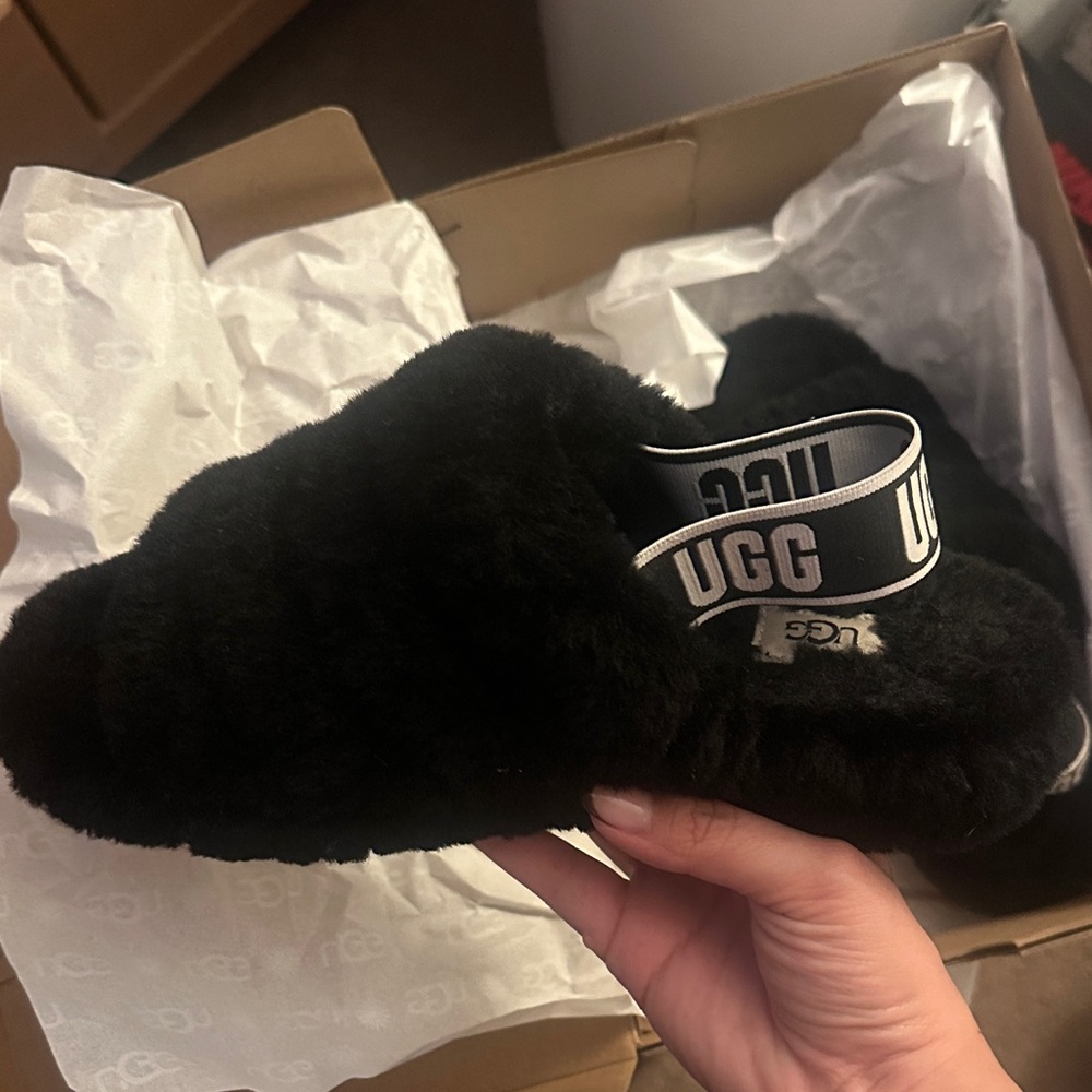 UGG Black strap Slippers